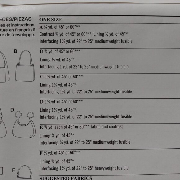 Vintage Purse Sewing Pattern Clutch Handbag 2000s UNCUT 6397 - Picture 7 of 12